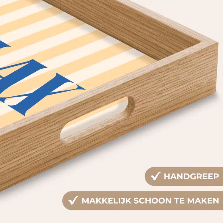 Dienblad - Blauw - Geel - Strepen - Relax — 5