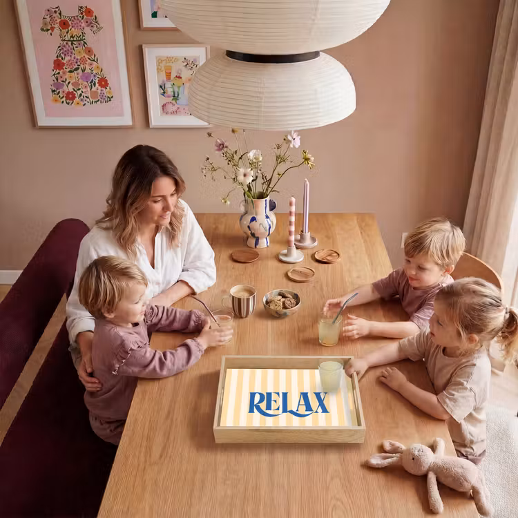 Dienblad - Blauw - Geel - Strepen - Relax — 7