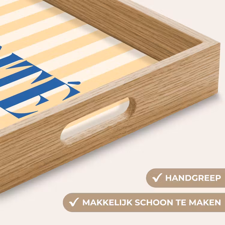 Dienblad - Blauw - Geel - Strepen - Santé — 5