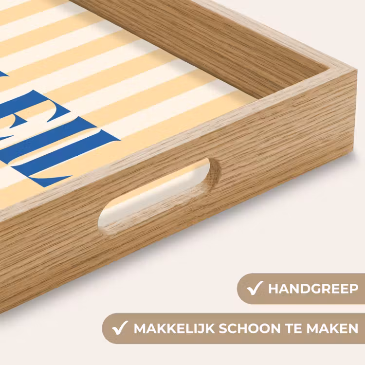 Dienblad - Blauw - Geel - Strepen - Soleil — 5