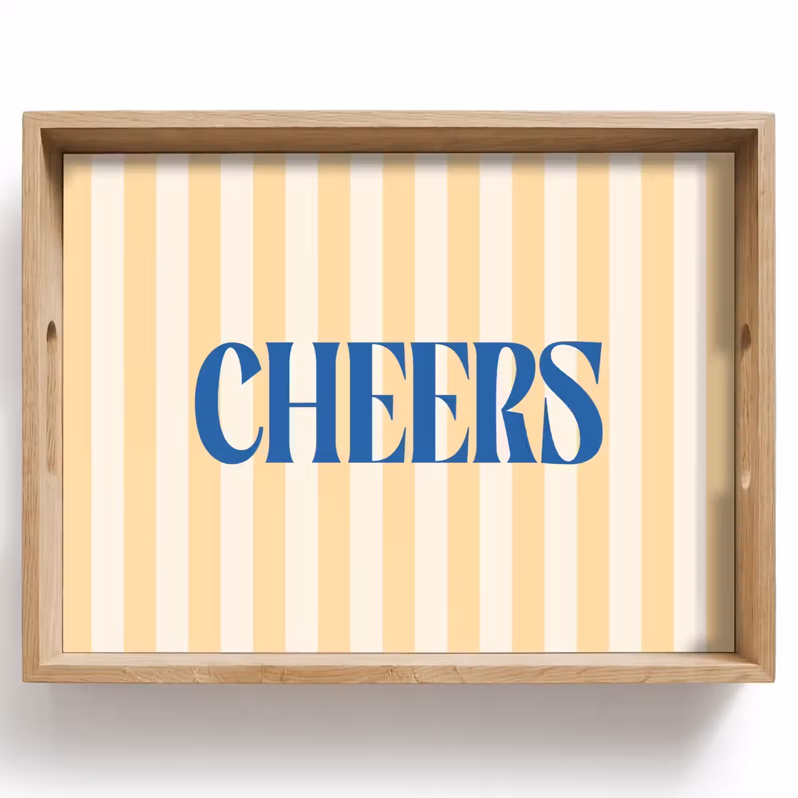 Dienblad - Blauw - Geel - Strepen - Cheers — 1