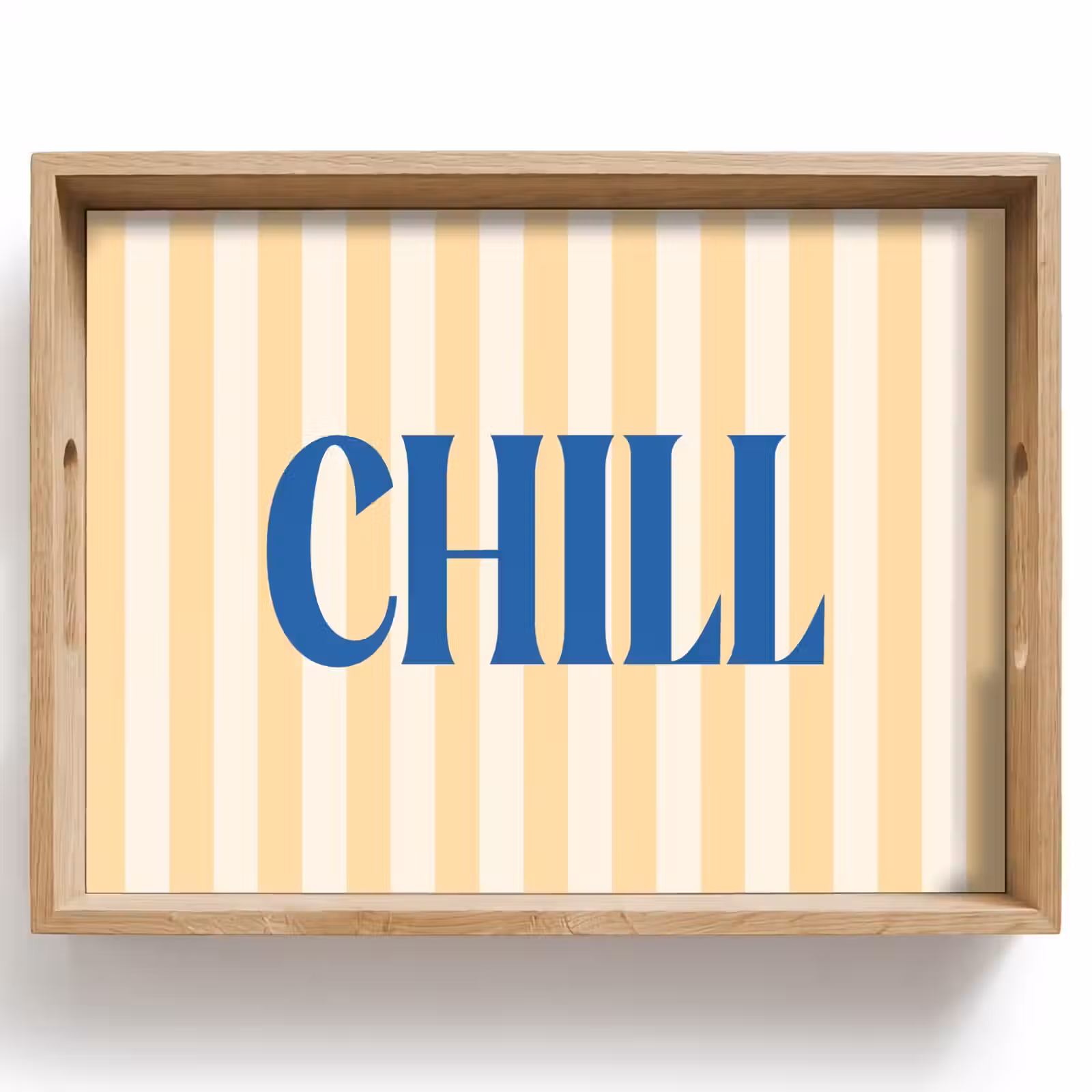 Dienblad - Blauw - Geel - Strepen - Chill — 1