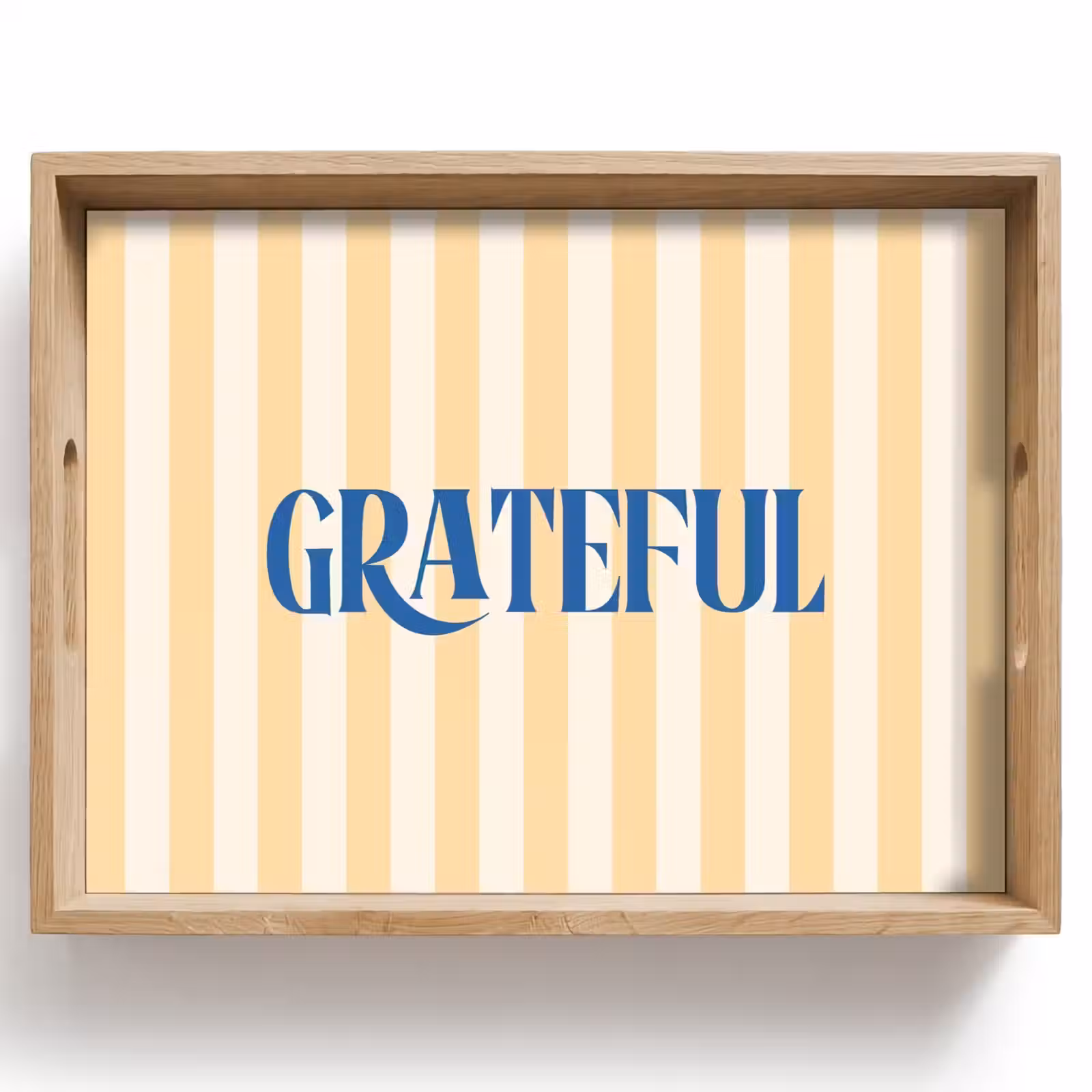 Dienblad - Blauw - Geel - Strepen - Grateful — 1