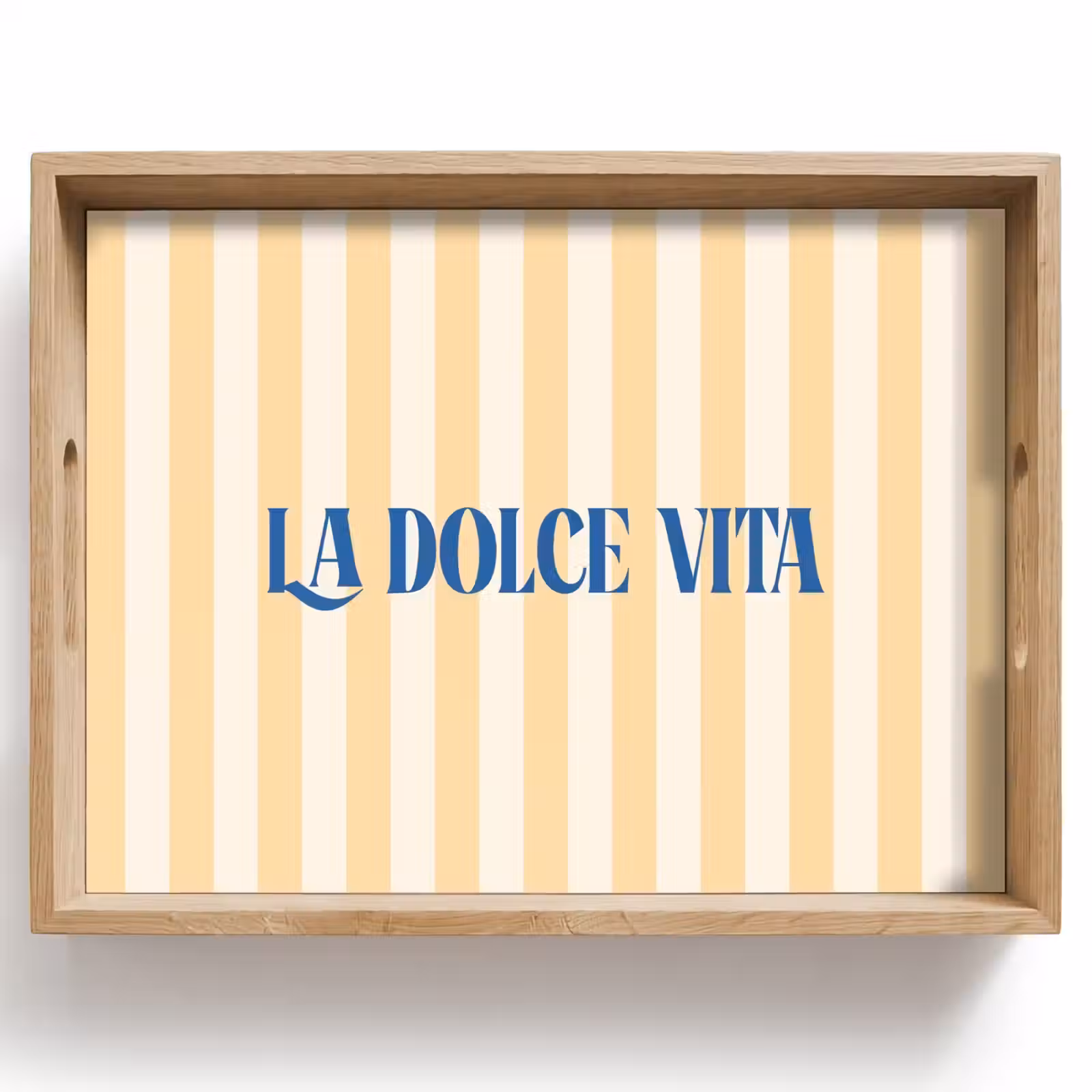 Dienblad - Blauw - Geel - Strepen - La Dolce Vita — 1