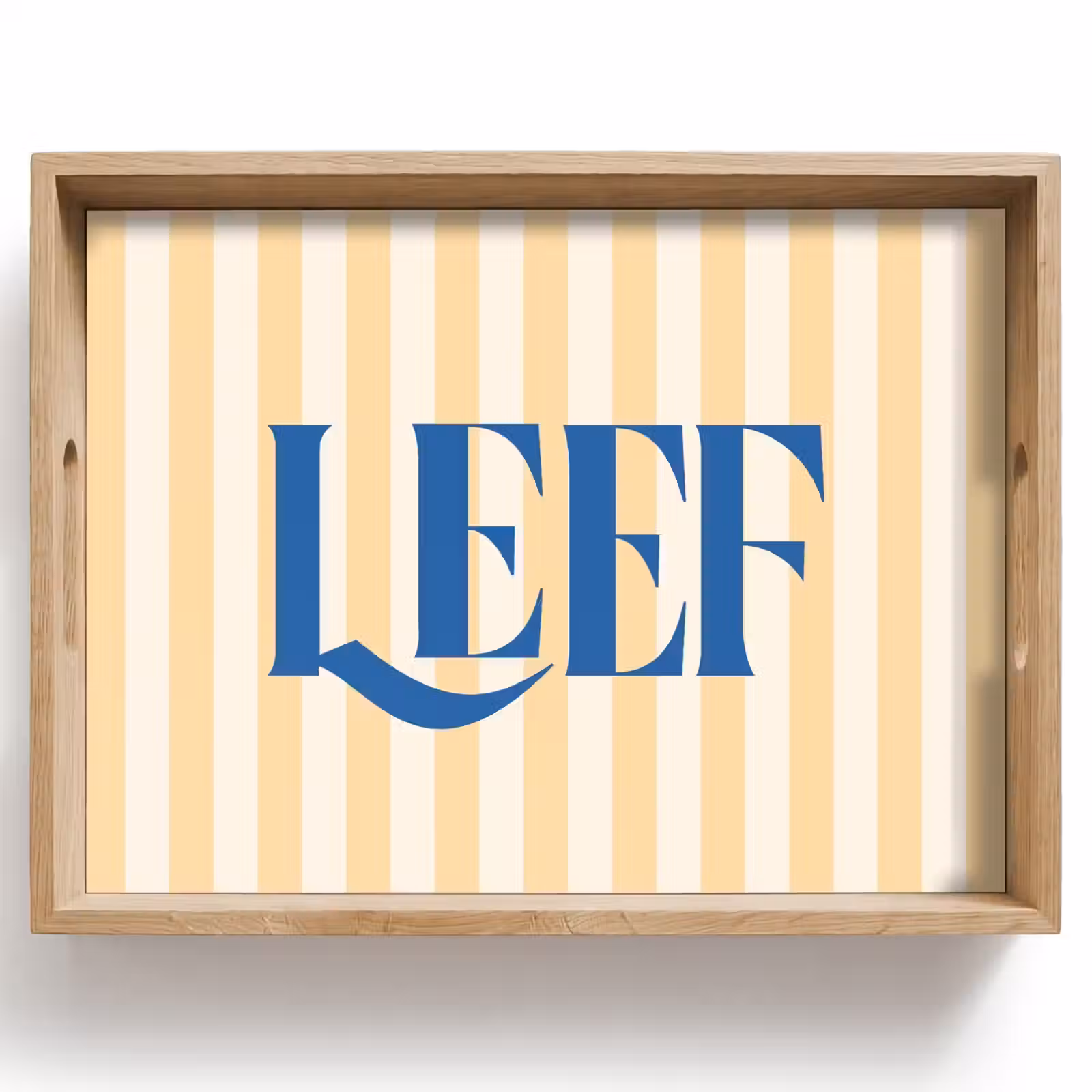 Dienblad - Blauw - Geel - Strepen - Leef — 1