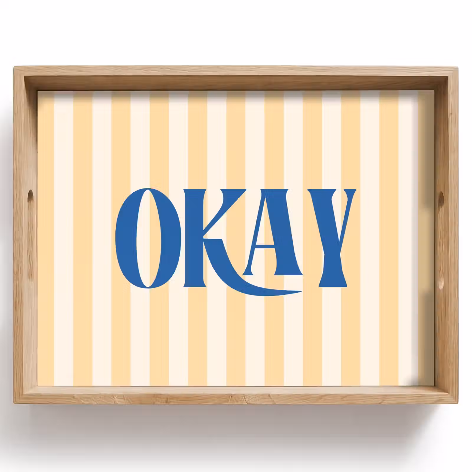 Dienblad - Blauw - Geel - Strepen - Okay — 1