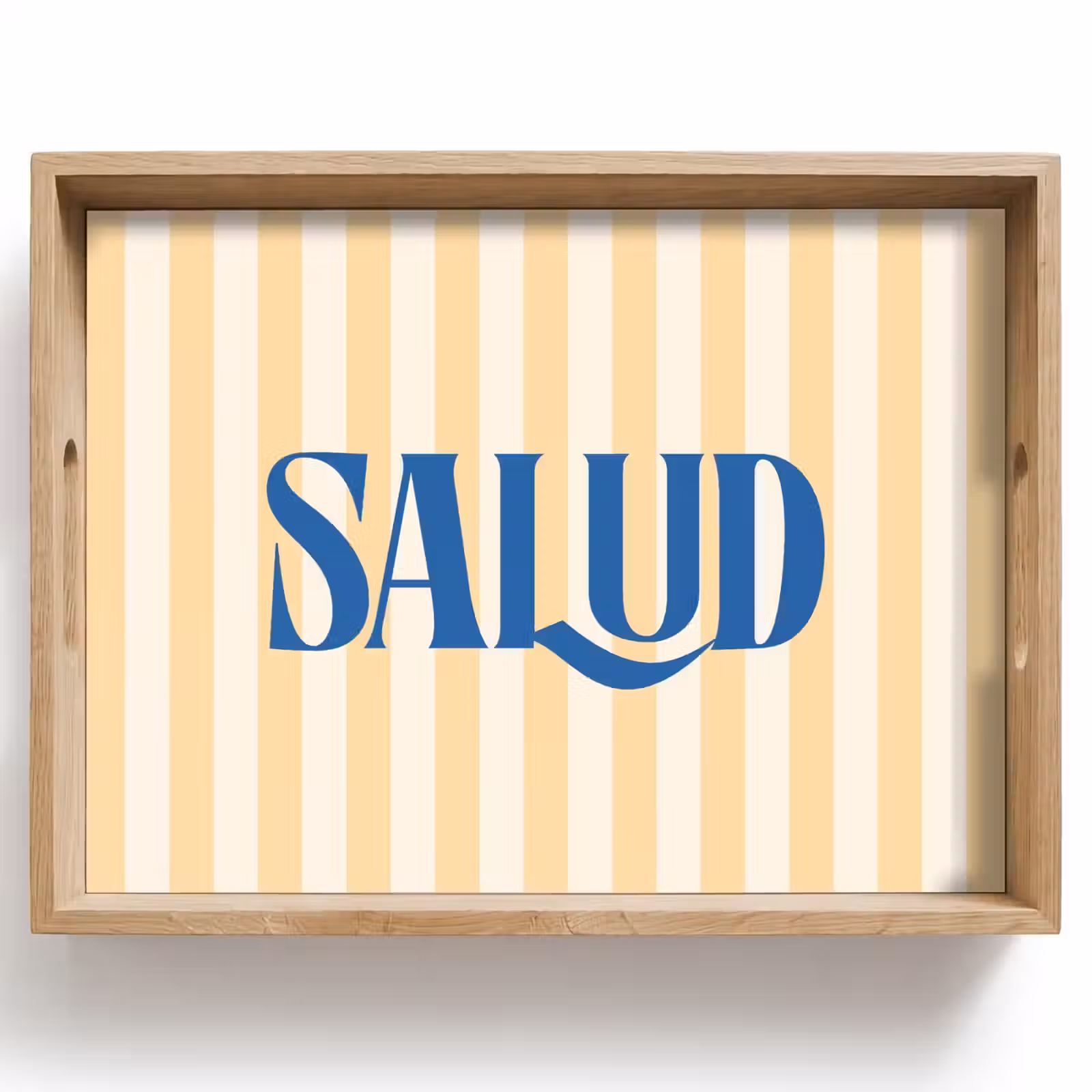Dienblad - Blauw - Geel - Strepen - Salud — 1