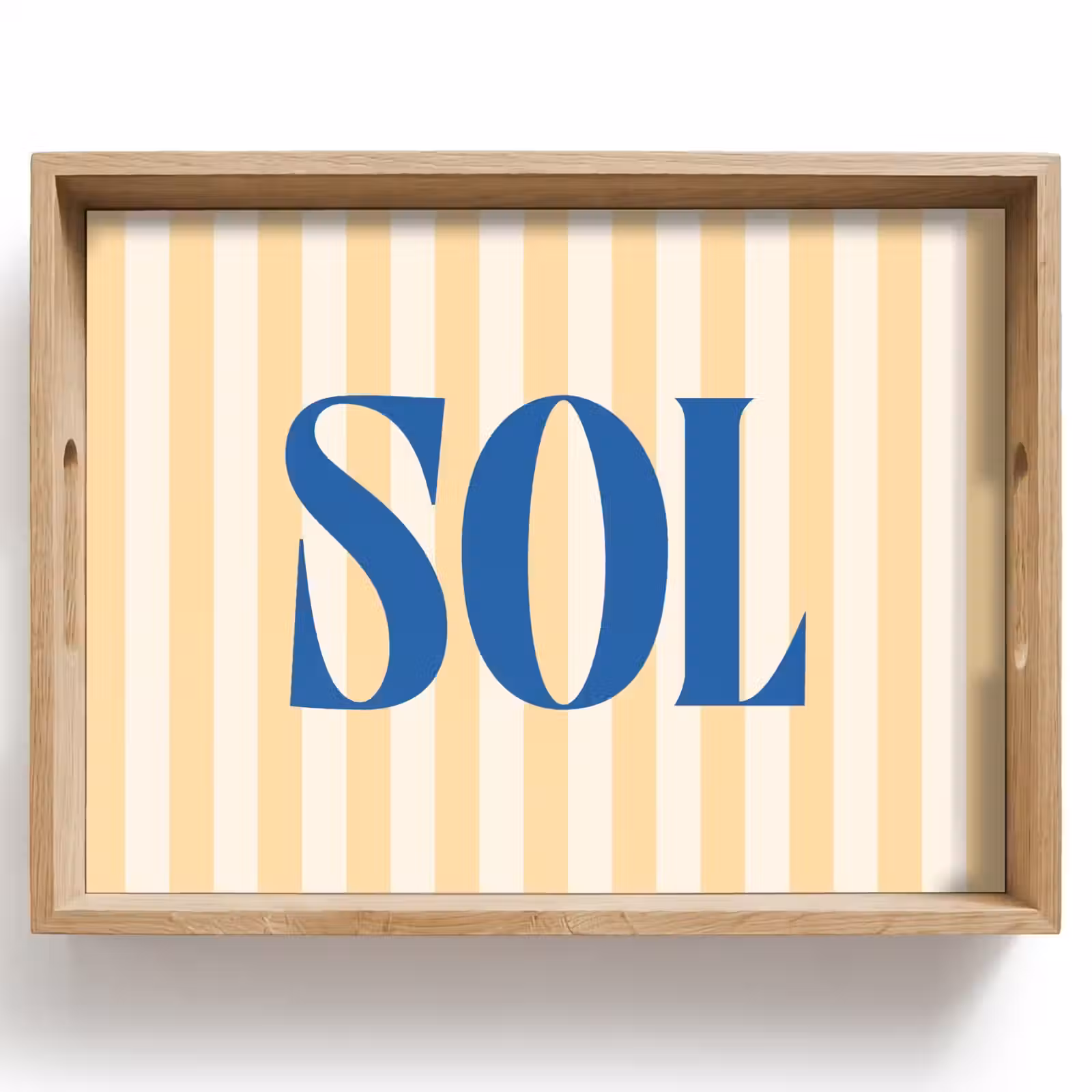Dienblad - Blauw - Geel - Strepen - Sol — 1