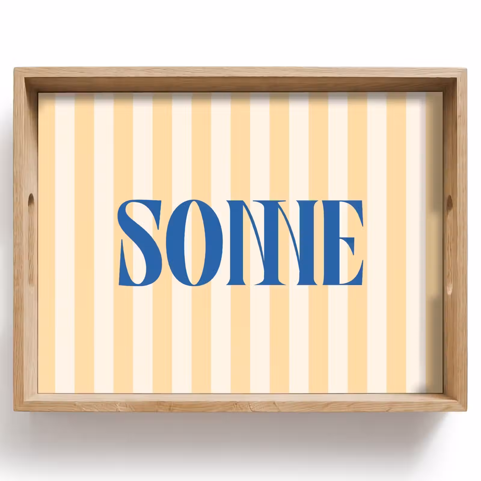 Dienblad - Blauw - Geel - Strepen - Sonne — 1