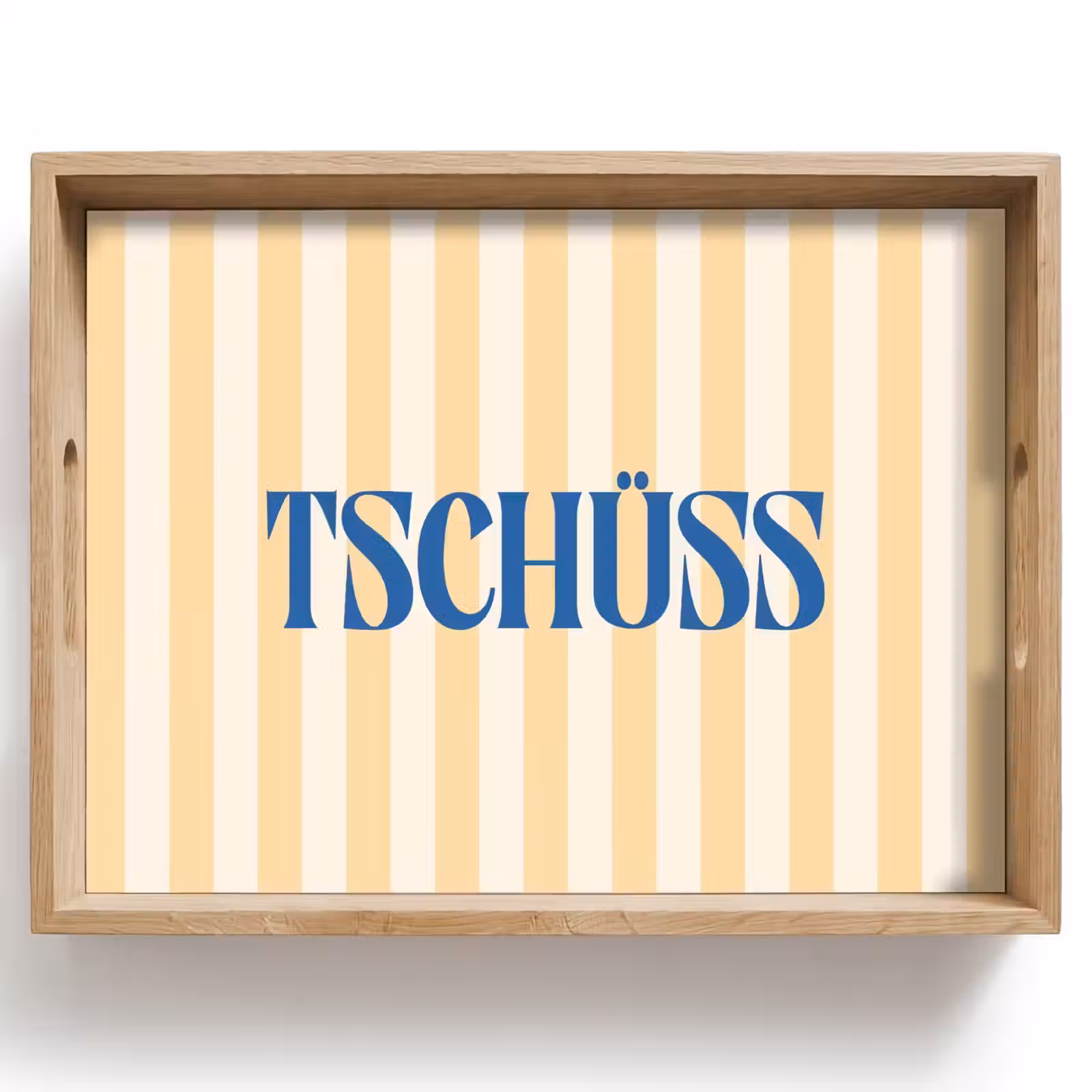 Dienblad - Blauw - Geel - Strepen - Tschüss — 1