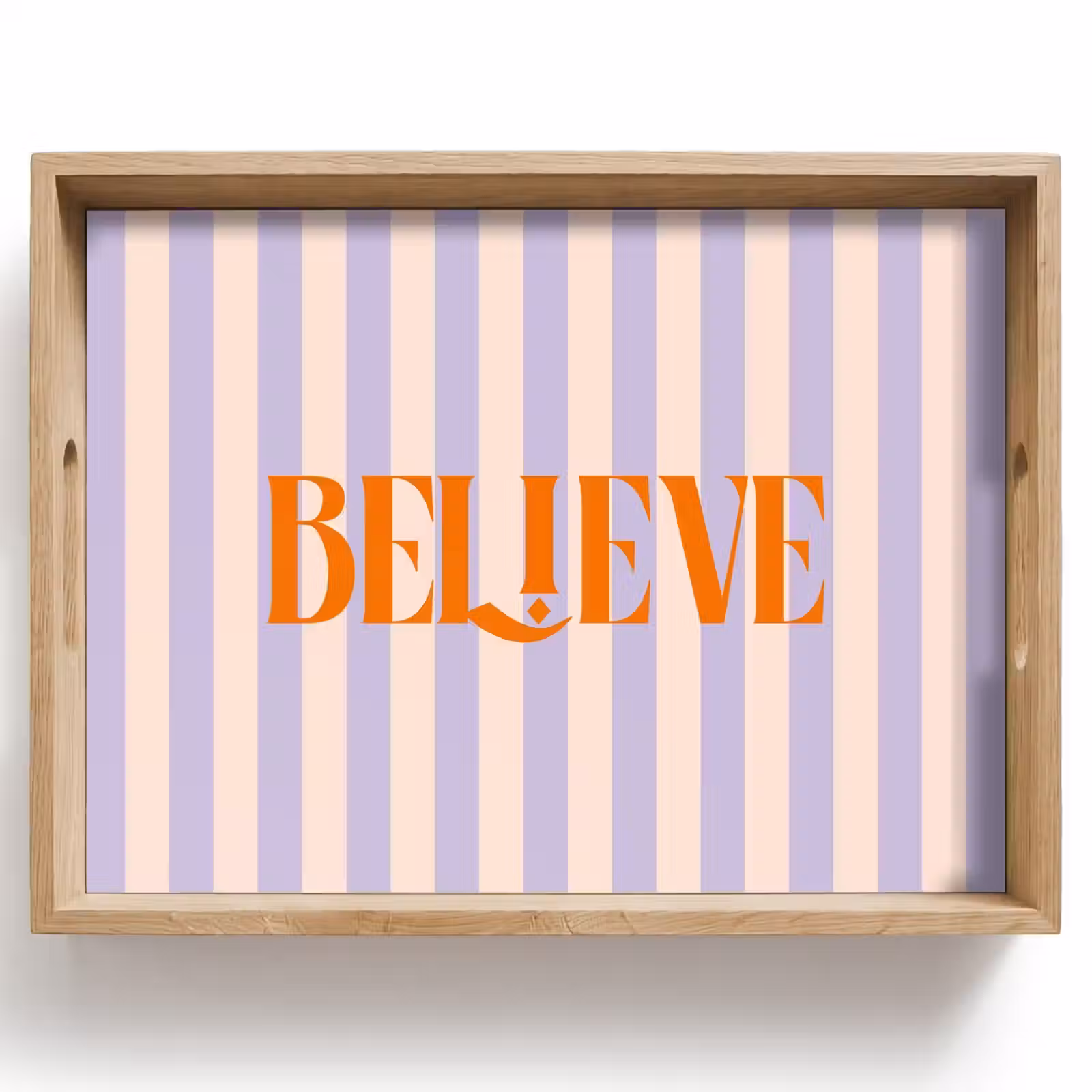 Dienblad - Lila - Oranje - Strepen - Believe — 1