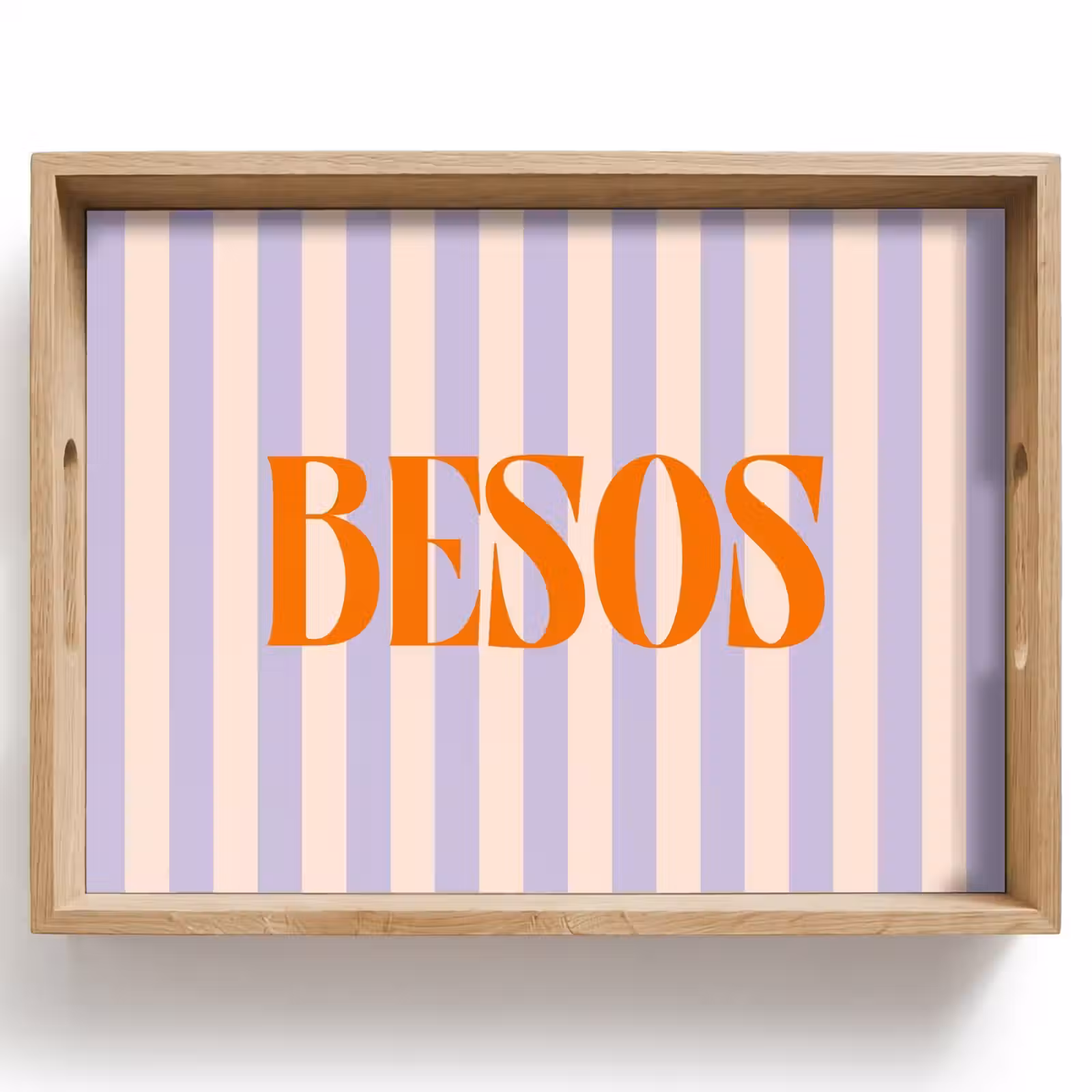 Dienblad - Lila - Oranje - Strepen - Besos — 1