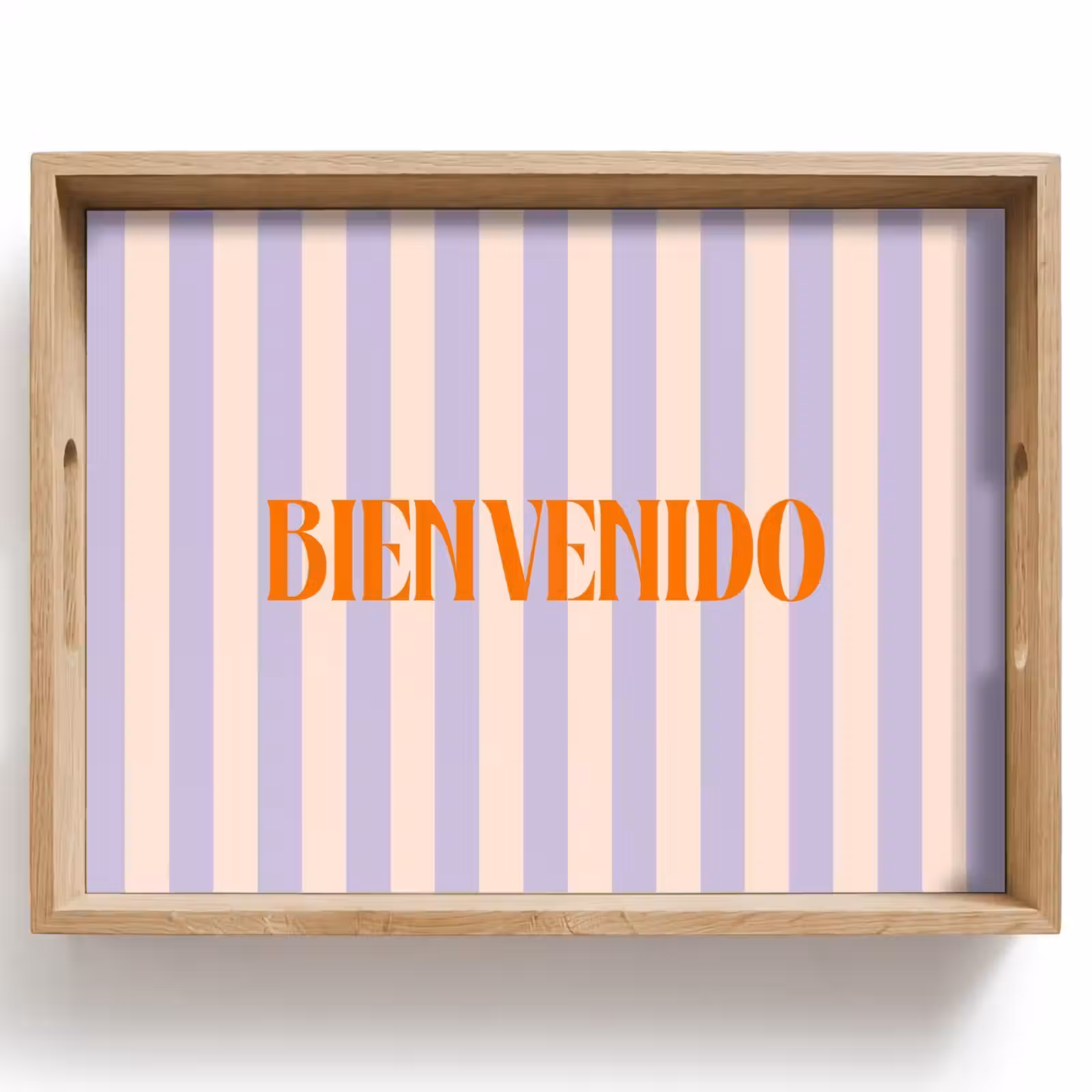 Dienblad - Lila - Oranje - Strepen - Bienvenido — 1