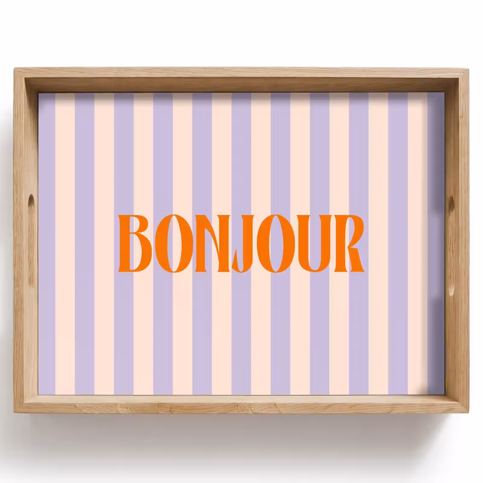 Dienblad - Lila - Oranje - Strepen - Bonjour — 1