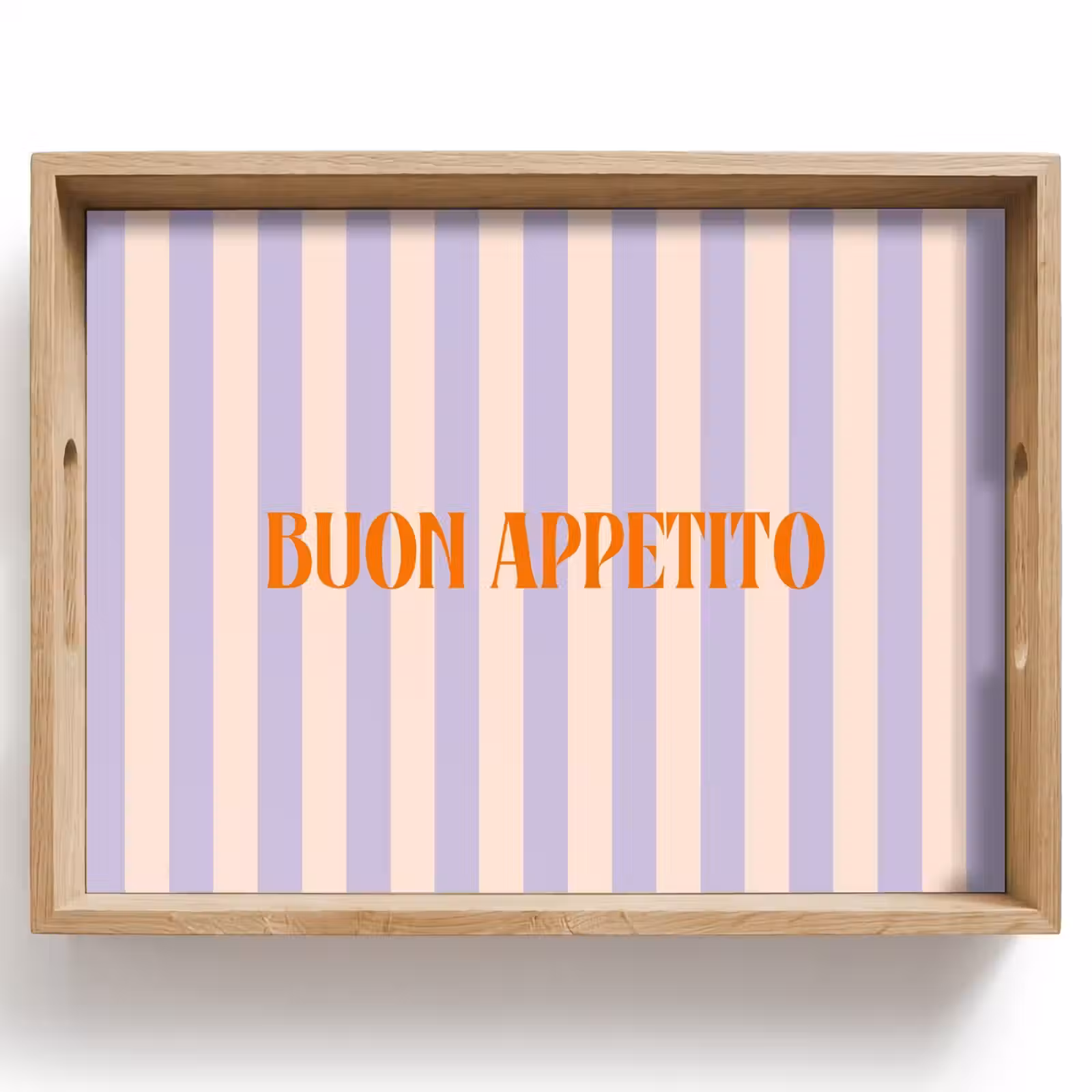 Dienblad - Lila - Oranje - Strepen - Buon Appetito — 1