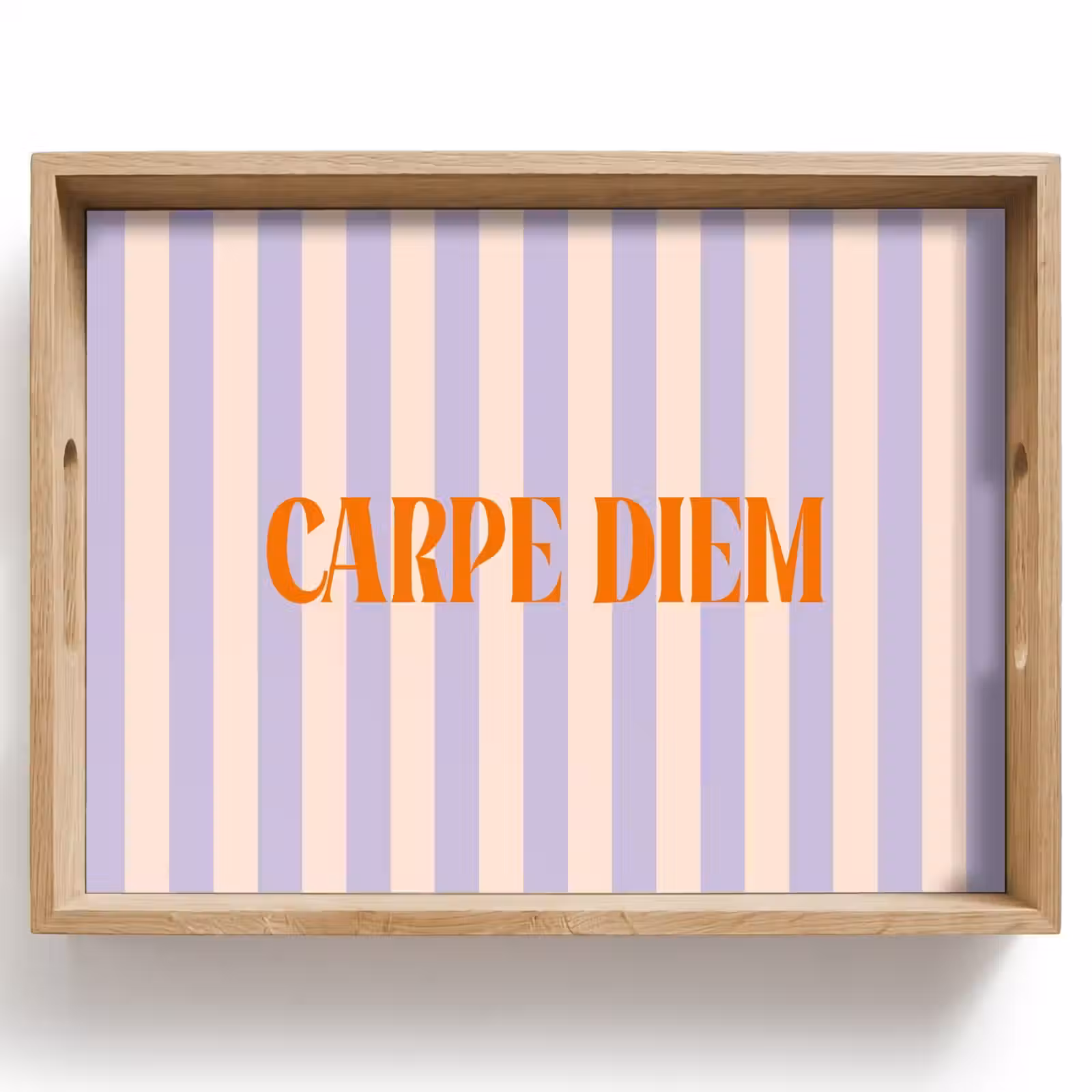 Dienblad - Lila - Oranje - Strepen - Carpe Diem — 1