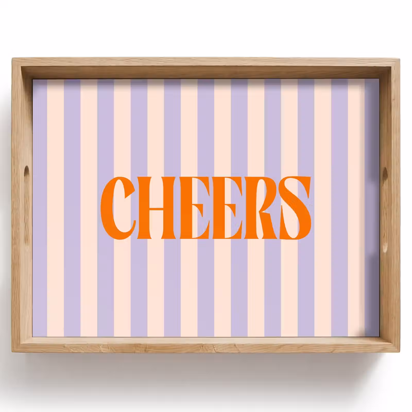 Dienblad - Lila - Oranje - Strepen - Cheers — 1