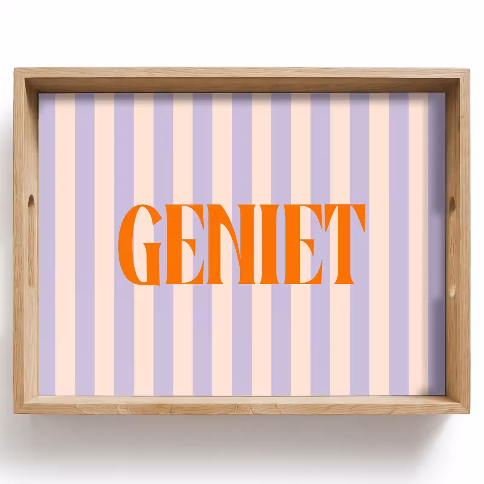 Dienblad - Lila - Oranje - Strepen - Geniet — 1