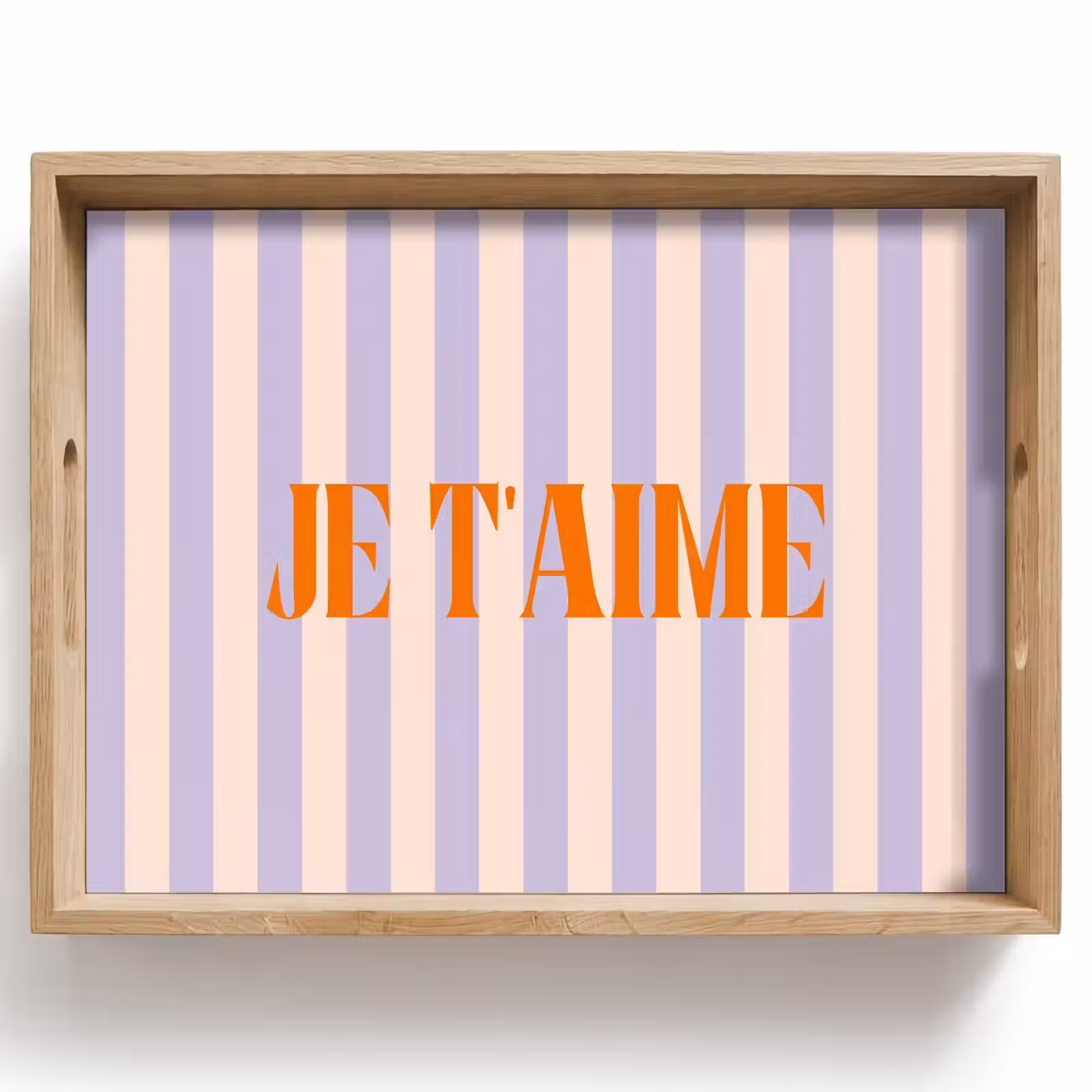 Dienblad - Lila - Oranje - Strepen - Je t'aime — 1