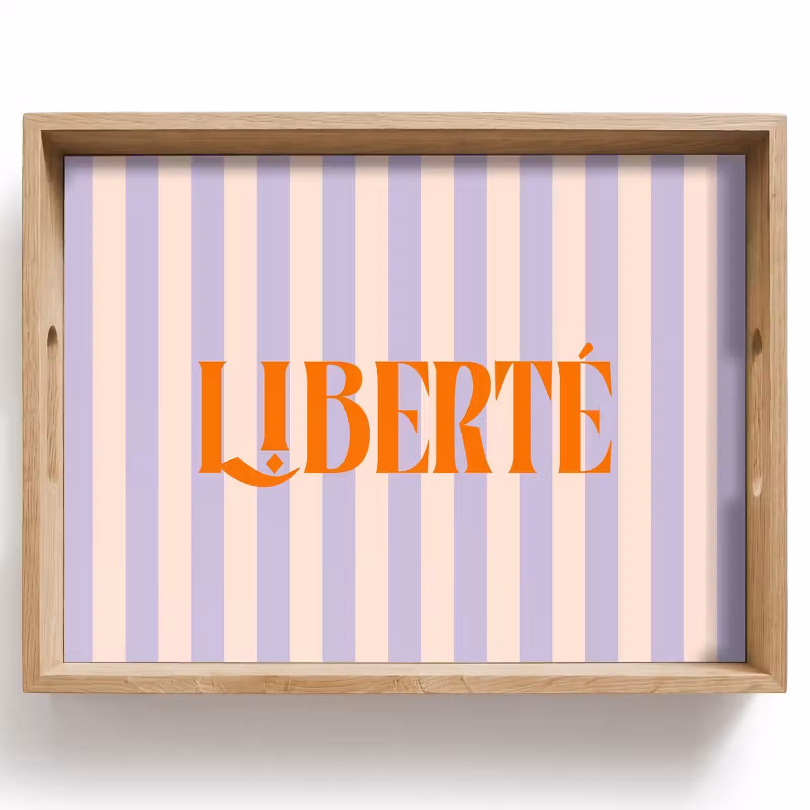 Dienblad - Lila - Oranje - Strepen - Liberté — 1