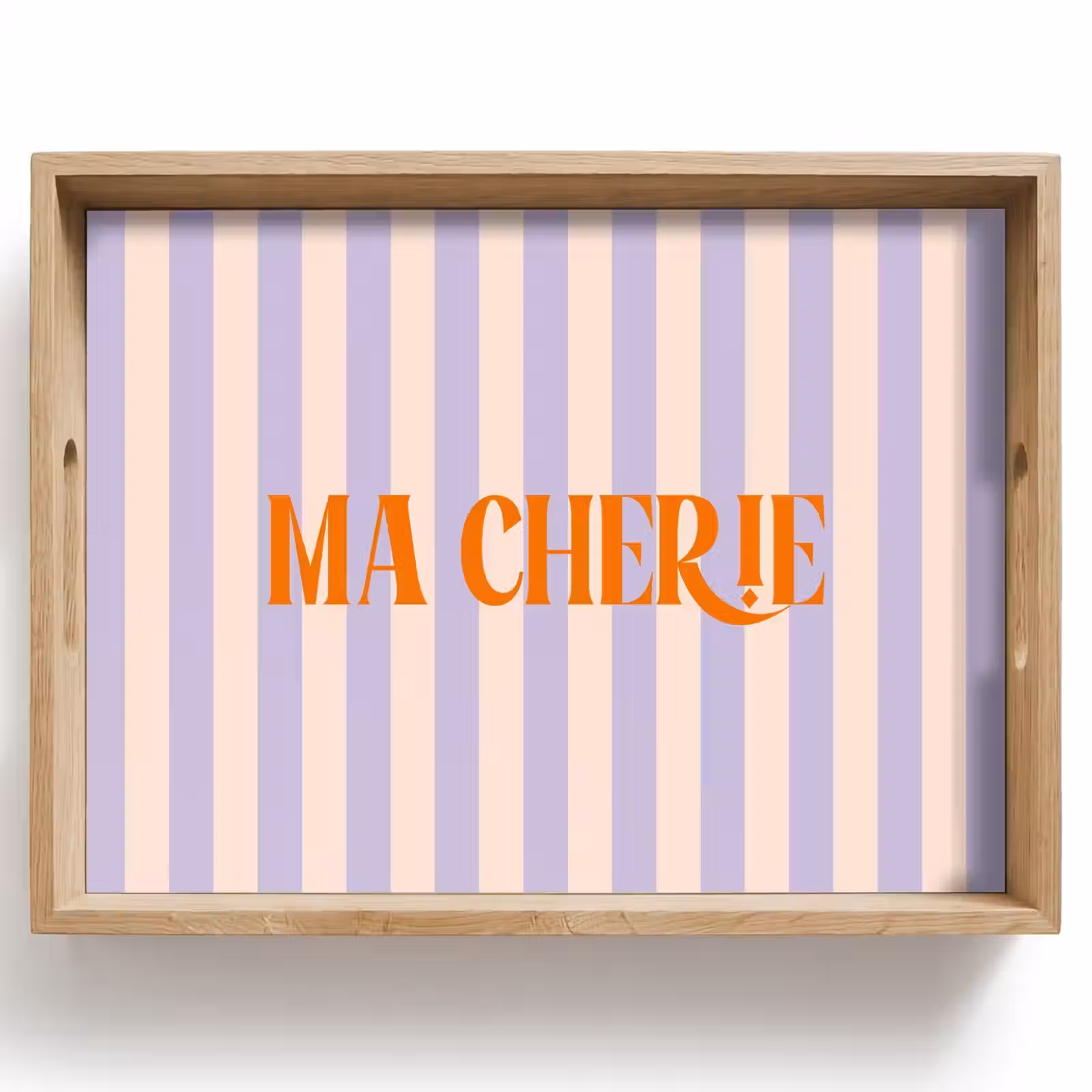 Dienblad - Lila - Oranje - Strepen - Ma Cherie — 1