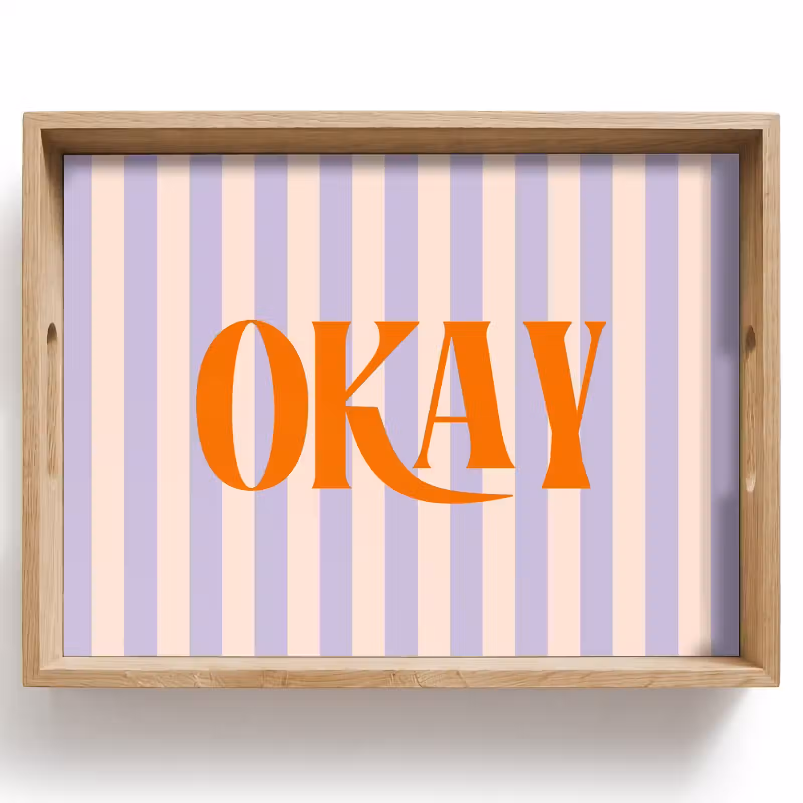 Dienblad - Lila - Oranje - Strepen - Okay — 1