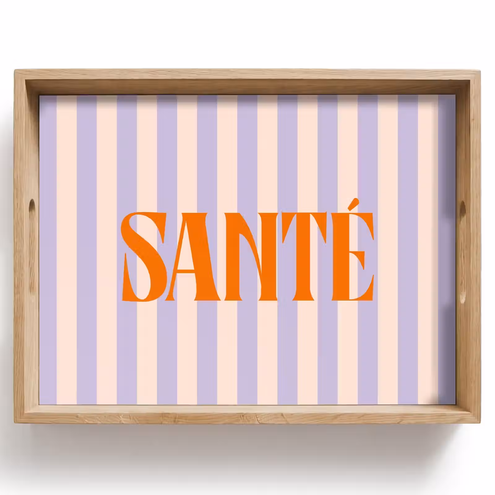 Dienblad - Lila - Oranje - Strepen - Santé — 1