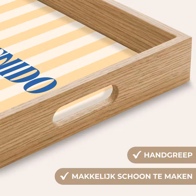 Dienblad - Blauw - Geel - Strepen - Bienvenido — 5