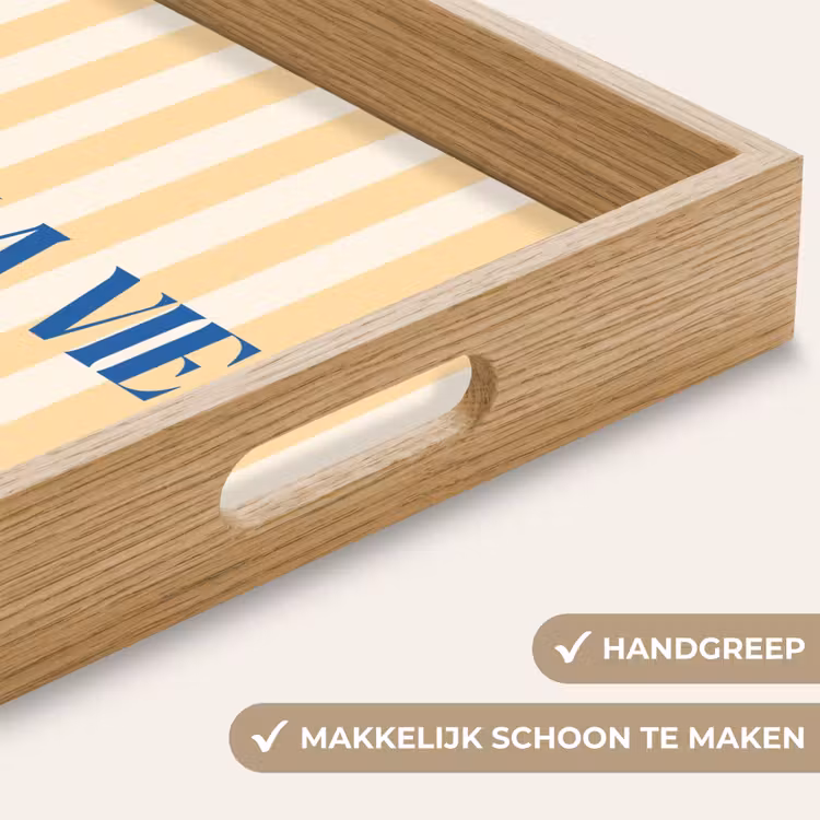 Dienblad - Blauw - Geel - Strepen - C'est La Vie — 5