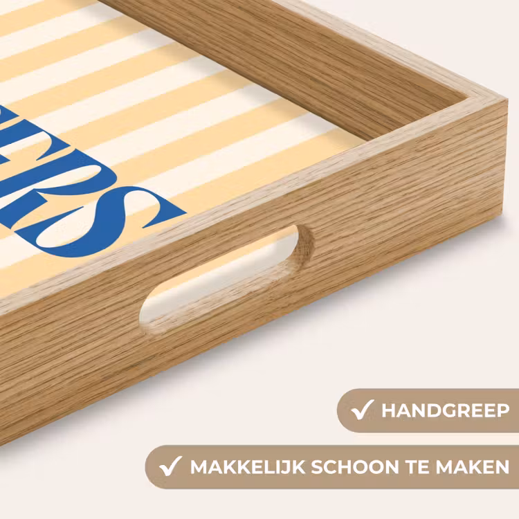 Dienblad - Blauw - Geel - Strepen - Cheers — 5