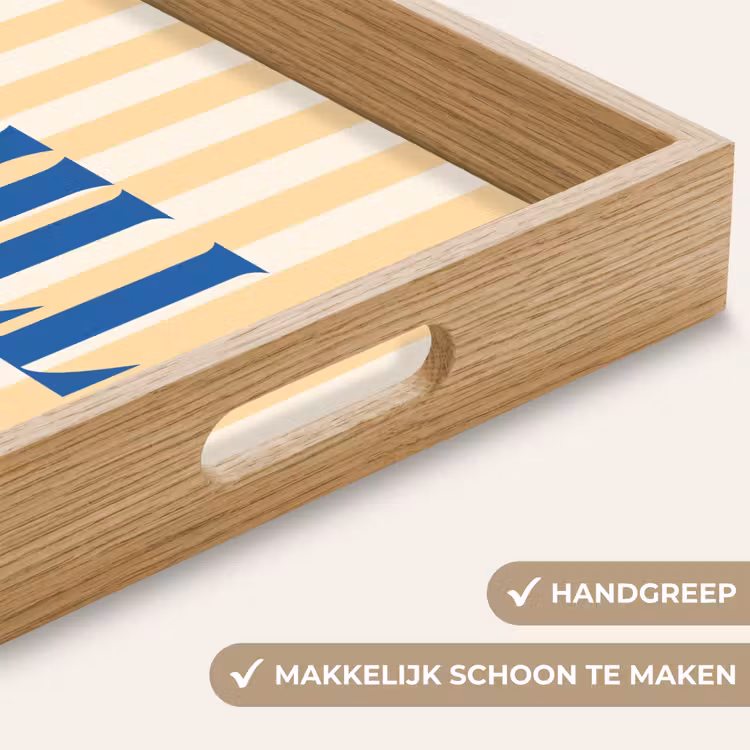 Dienblad - Blauw - Geel - Strepen - Chill — 5
