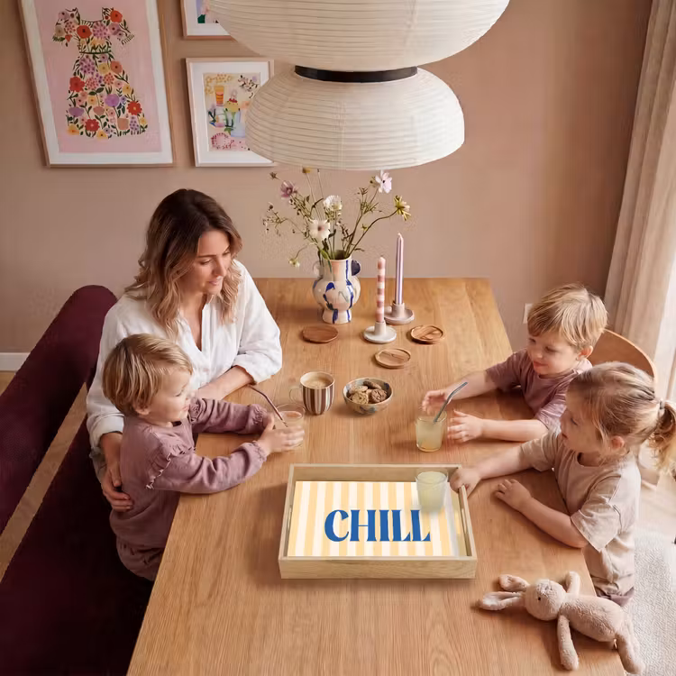 Dienblad - Blauw - Geel - Strepen - Chill — 7