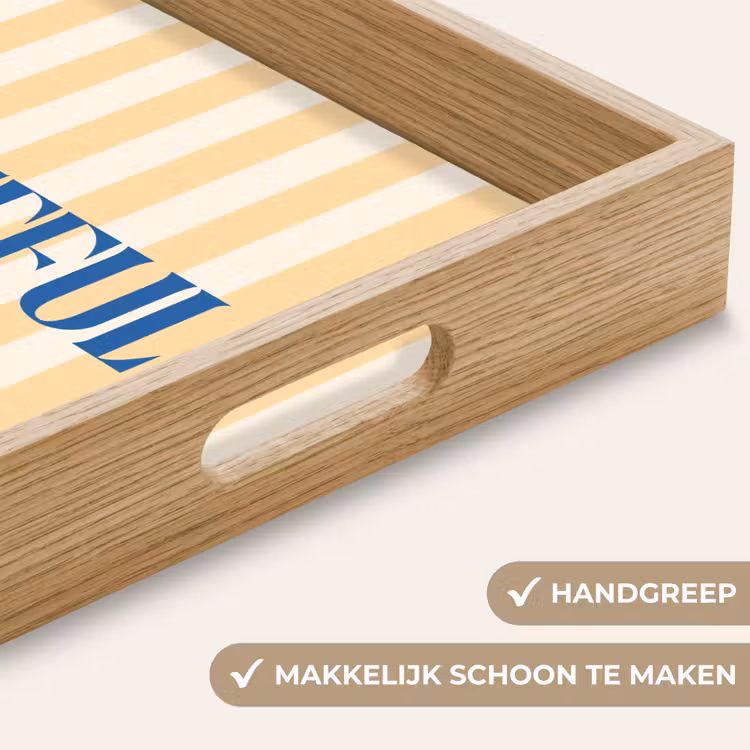 Dienblad - Blauw - Geel - Strepen - Grateful — 5