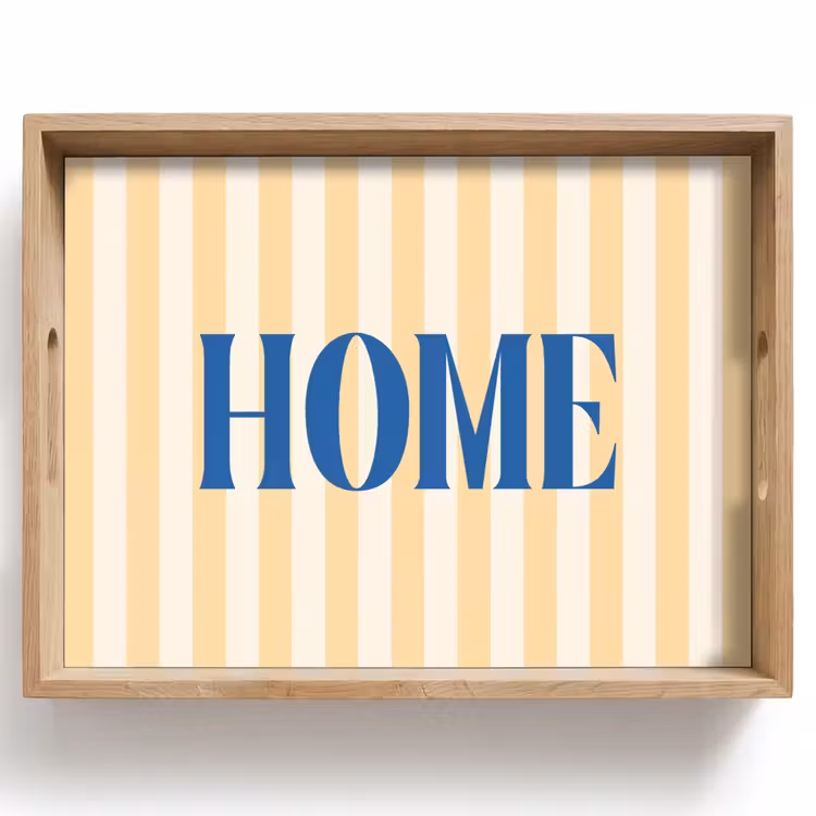 Dienblad - Blauw - Geel - Strepen - Home — 1