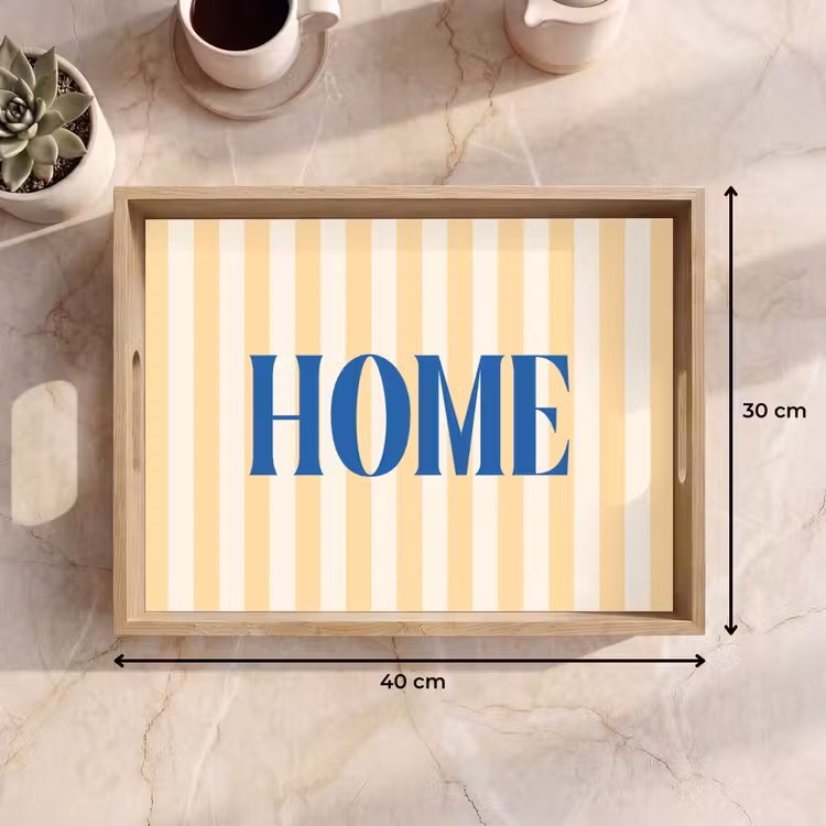 Dienblad - Blauw - Geel - Strepen - Home — 9