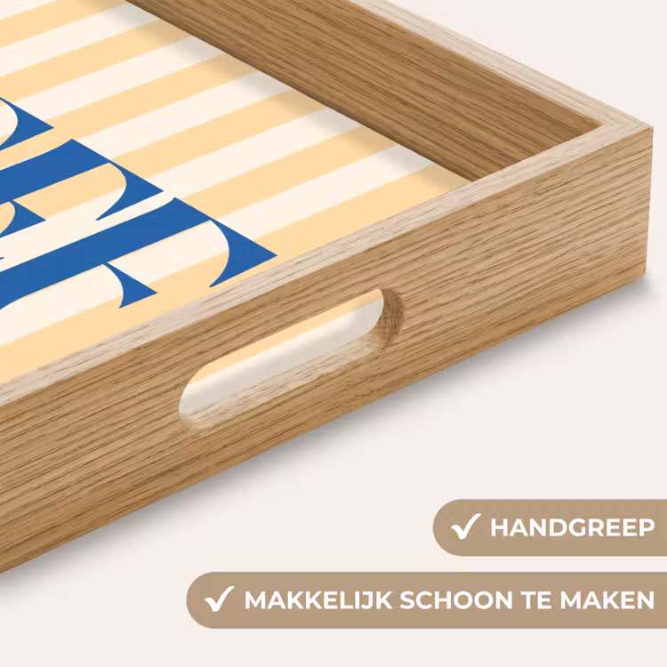 Dienblad - Blauw - Geel - Strepen - Leef — 5