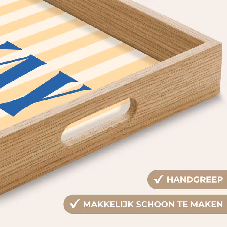 Dienblad - Blauw - Geel - Strepen - Okay — 5