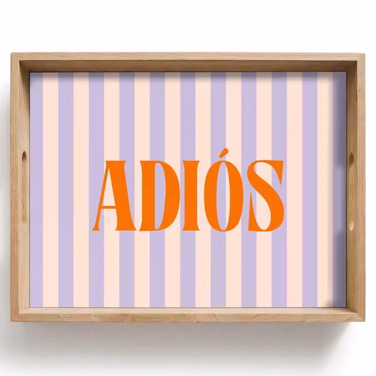 Dienblad - Lila - Oranje - Strepen - Adiós — 1