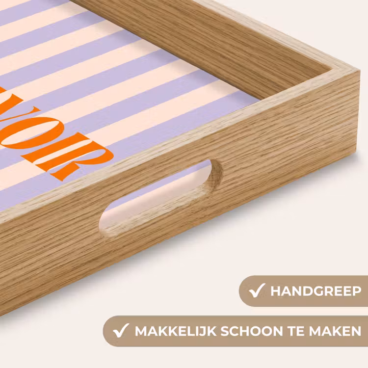 Dienblad - Lila - Oranje - Strepen - Au Revoir — 5