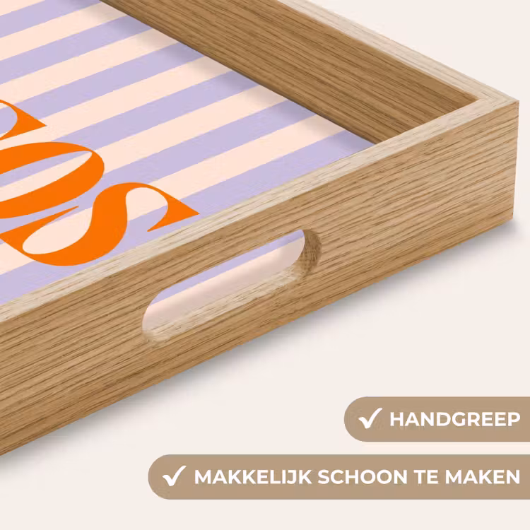 Dienblad - Lila - Oranje - Strepen - Besos — 5