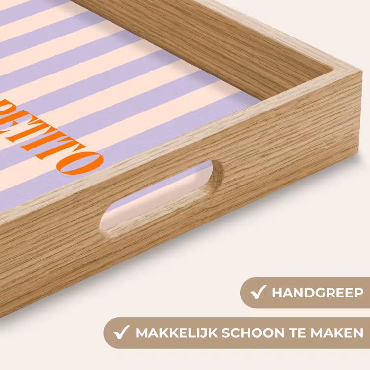 Dienblad - Lila - Oranje - Strepen - Buon Appetito — 5