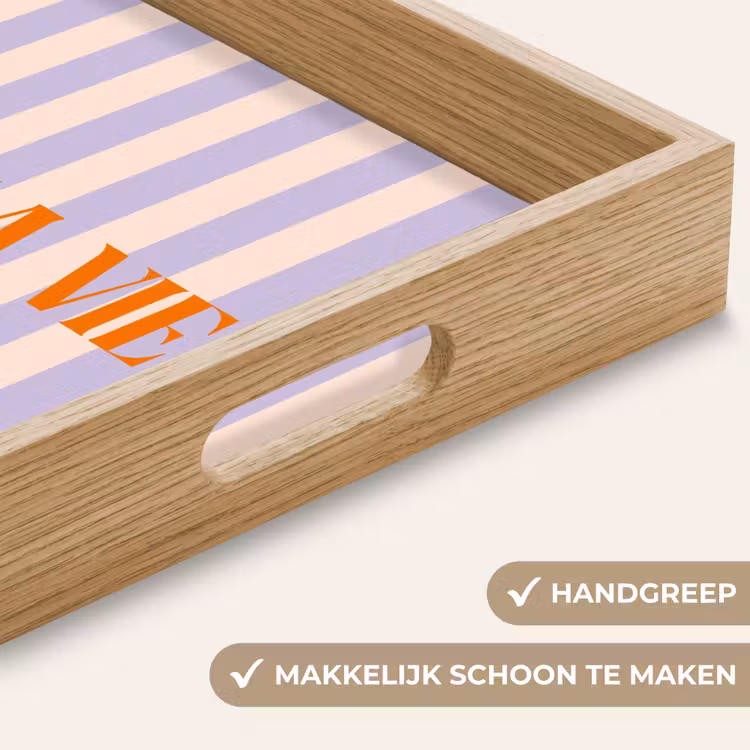 Dienblad - Lila - Oranje - Strepen - C'est La Vie — 5