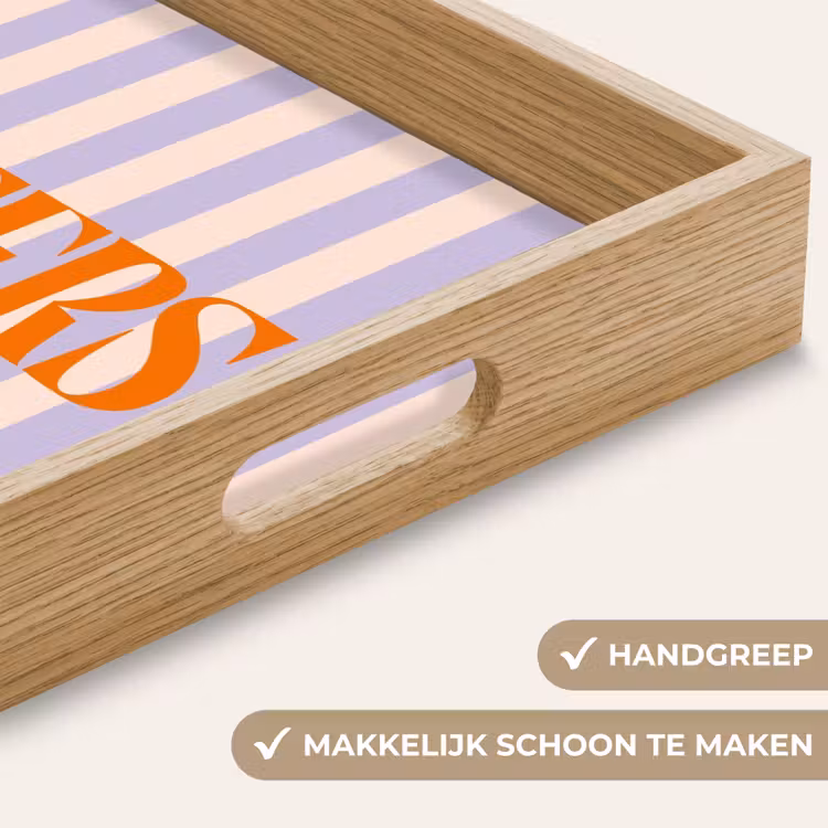 Dienblad - Lila - Oranje - Strepen - Cheers — 5
