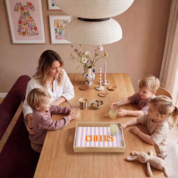 Dienblad - Lila - Oranje - Strepen - Cheers — 7