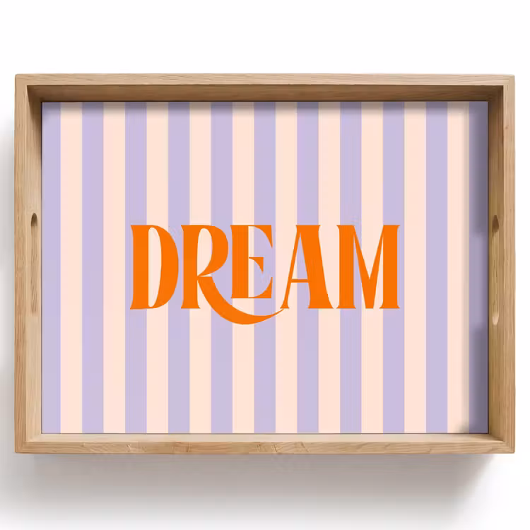 Dienblad - Lila - Oranje - Strepen - Dream — 1