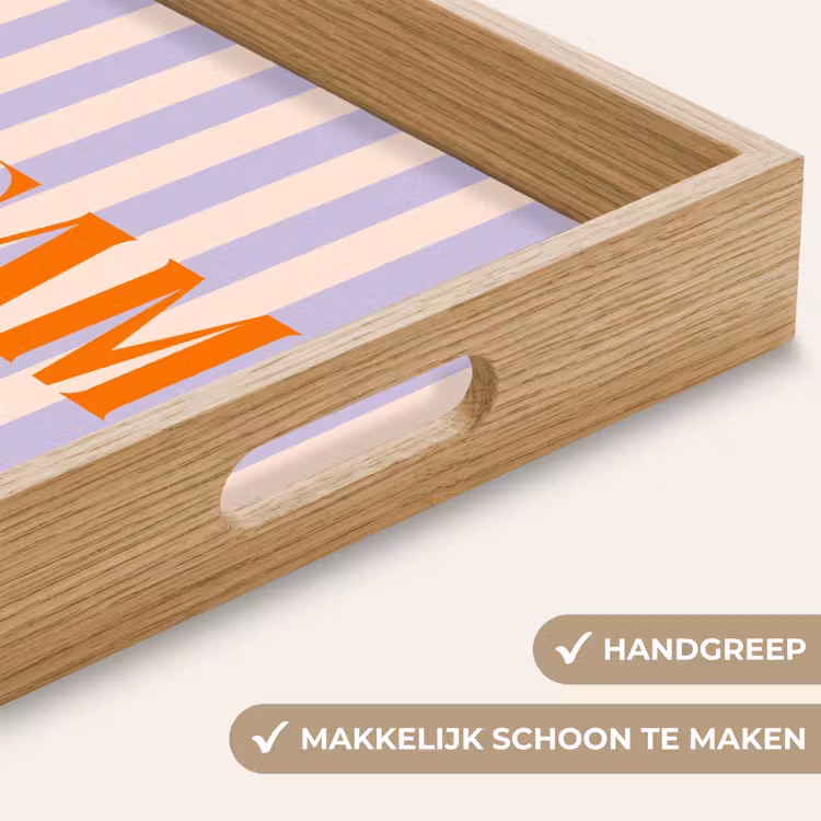Dienblad - Lila - Oranje - Strepen - Dream — 5