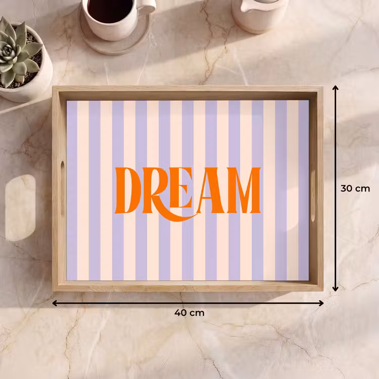 Dienblad - Lila - Oranje - Strepen - Dream — 9