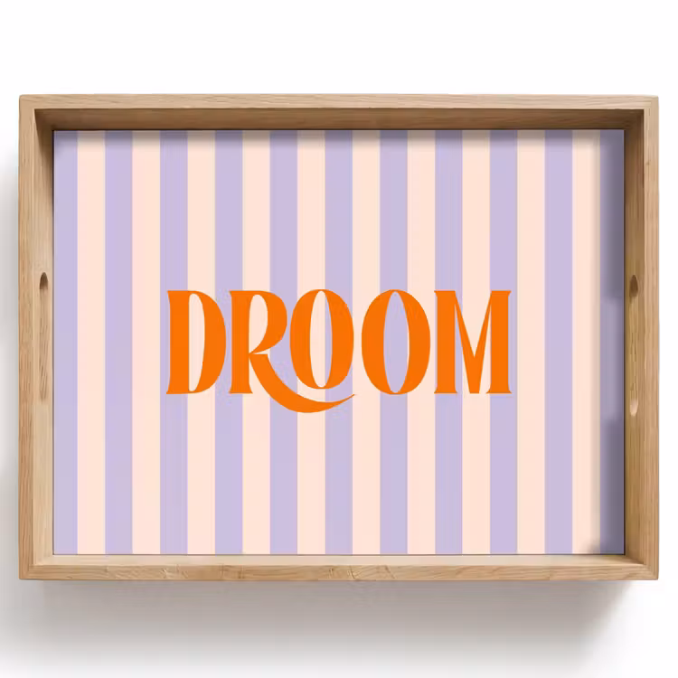 Dienblad - Lila - Oranje - Strepen - Droom — 1