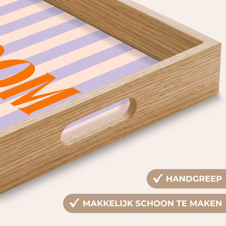 Dienblad - Lila - Oranje - Strepen - Droom — 5