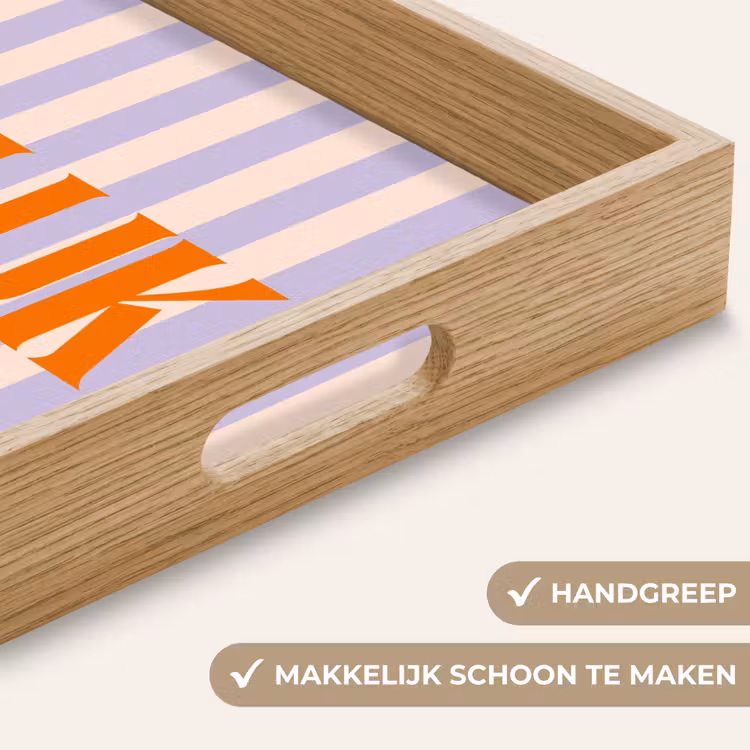 Dienblad - Lila - Oranje - Strepen - Geluk — 5